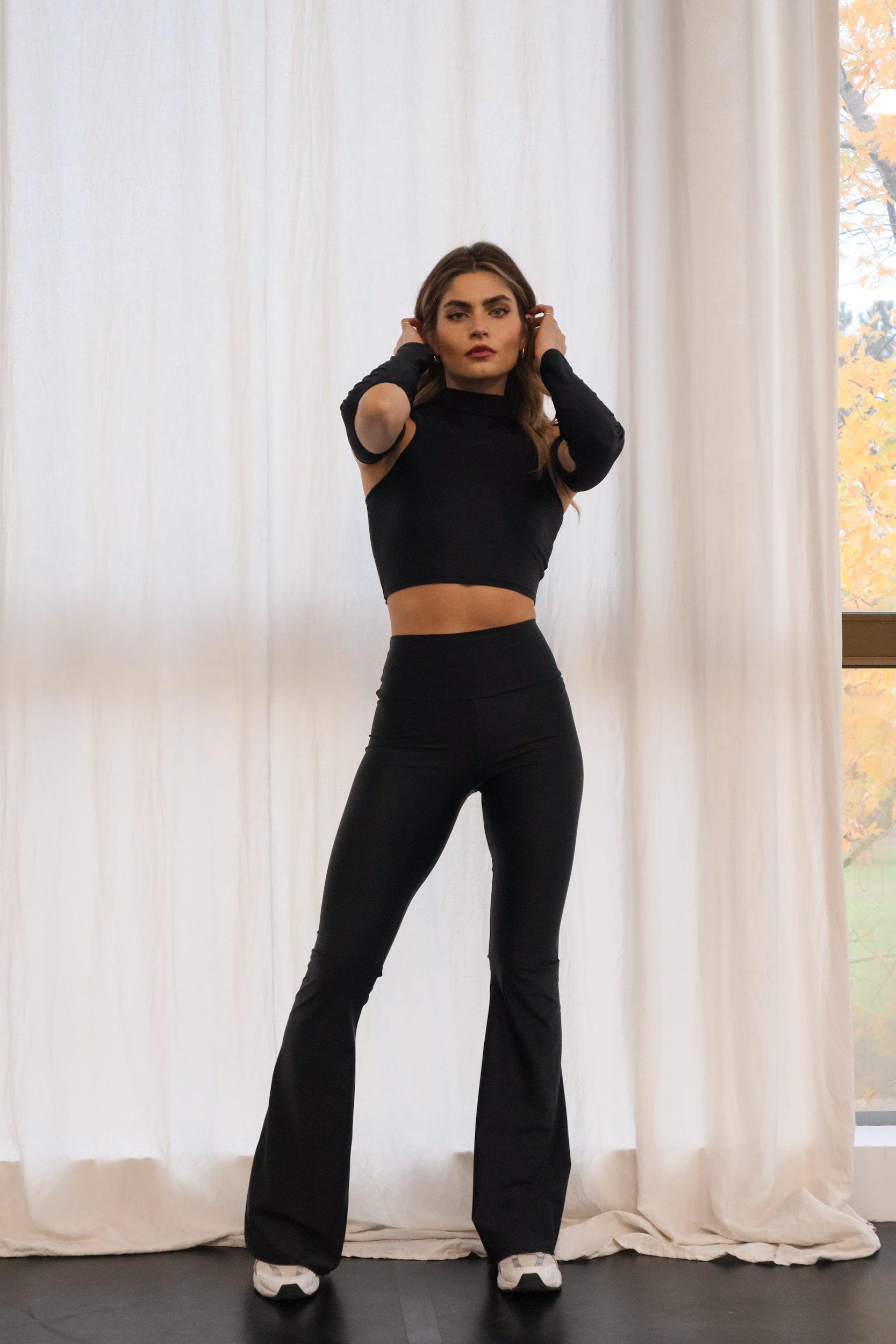 FLARED LEGGINGS BLACK