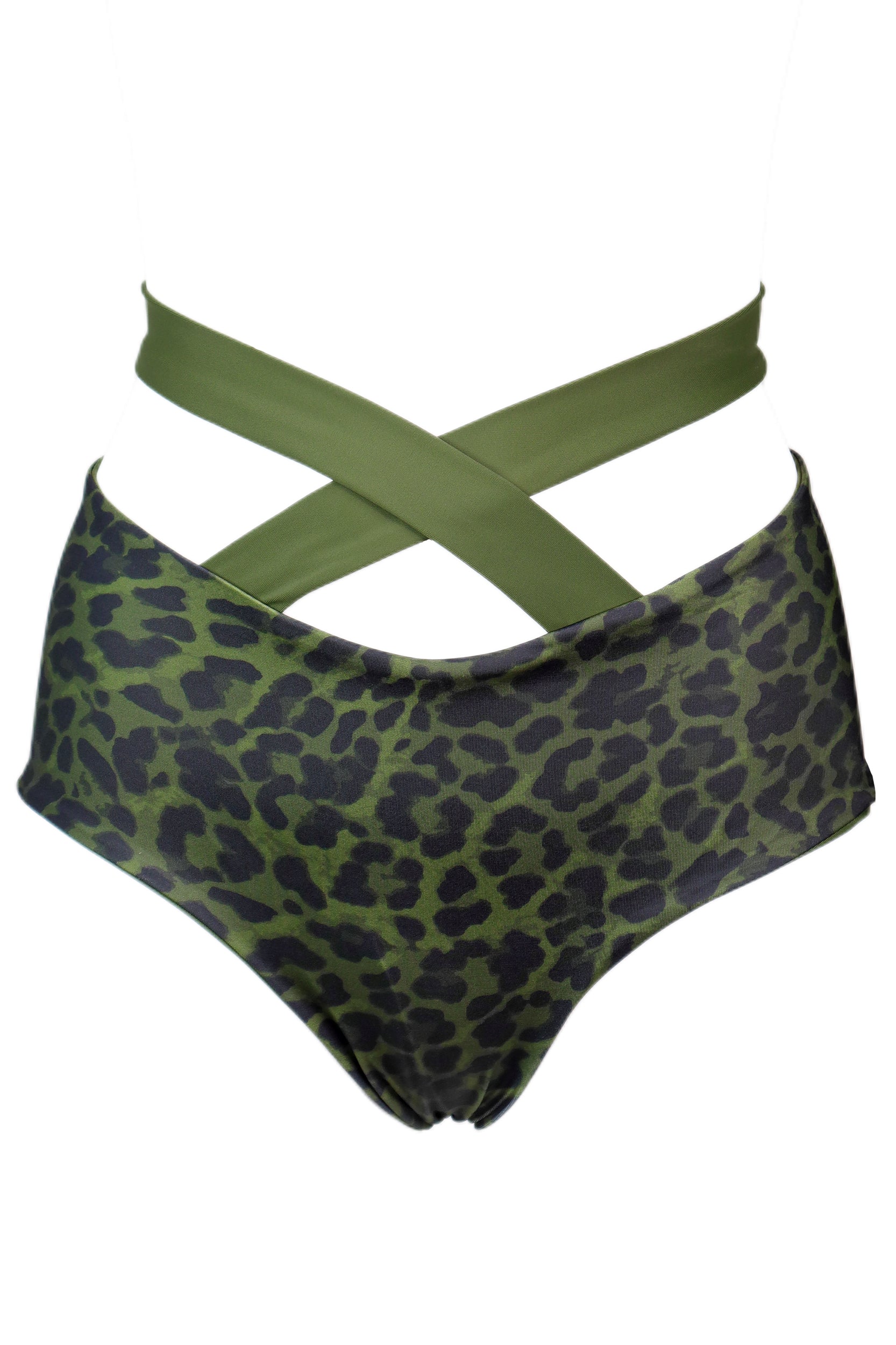 IRIS SLIP - LEOPARD/OLIVA