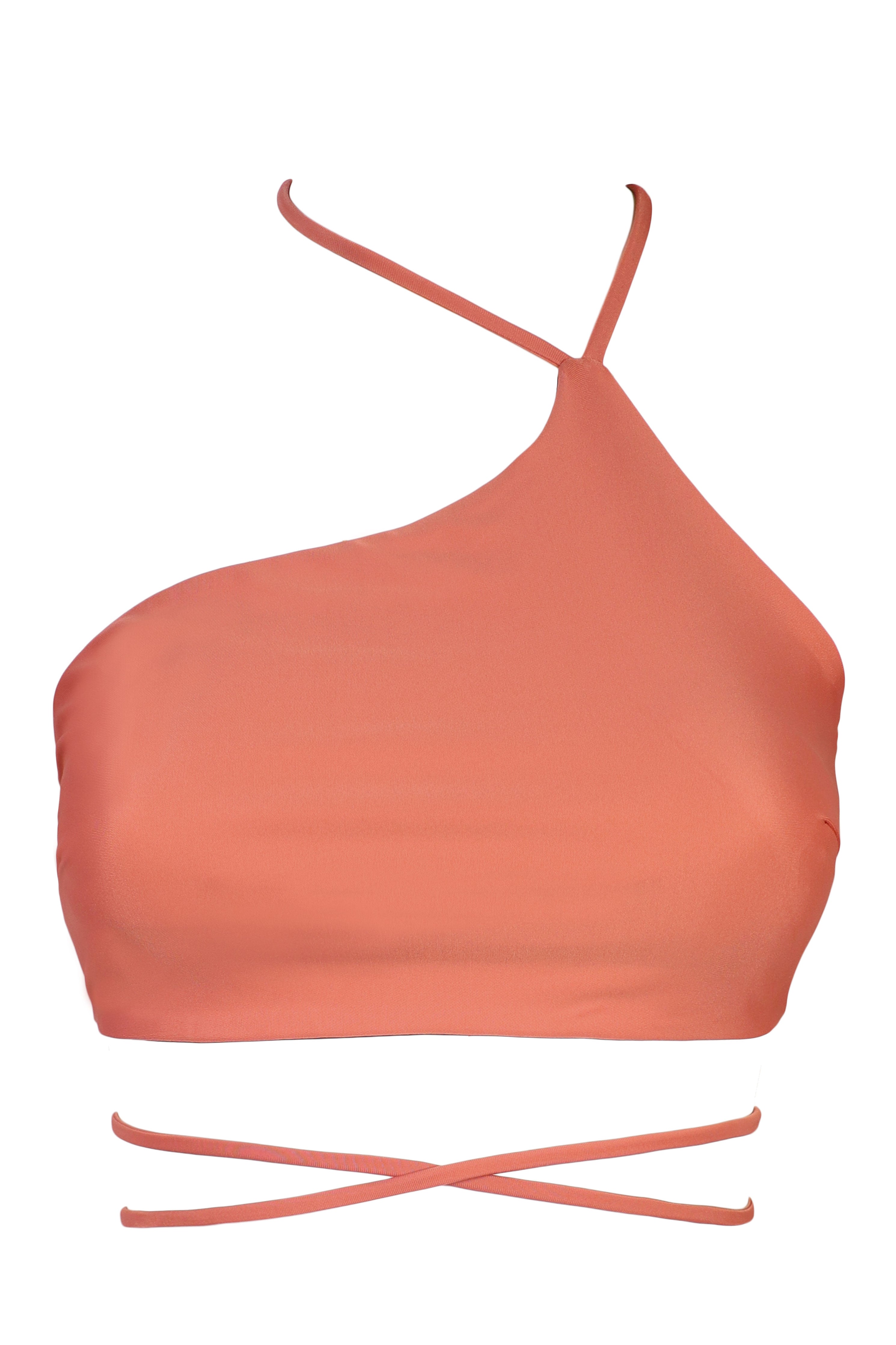 OLIMPIA TOP APRICOT BRANDY/DARK BURGUNDY