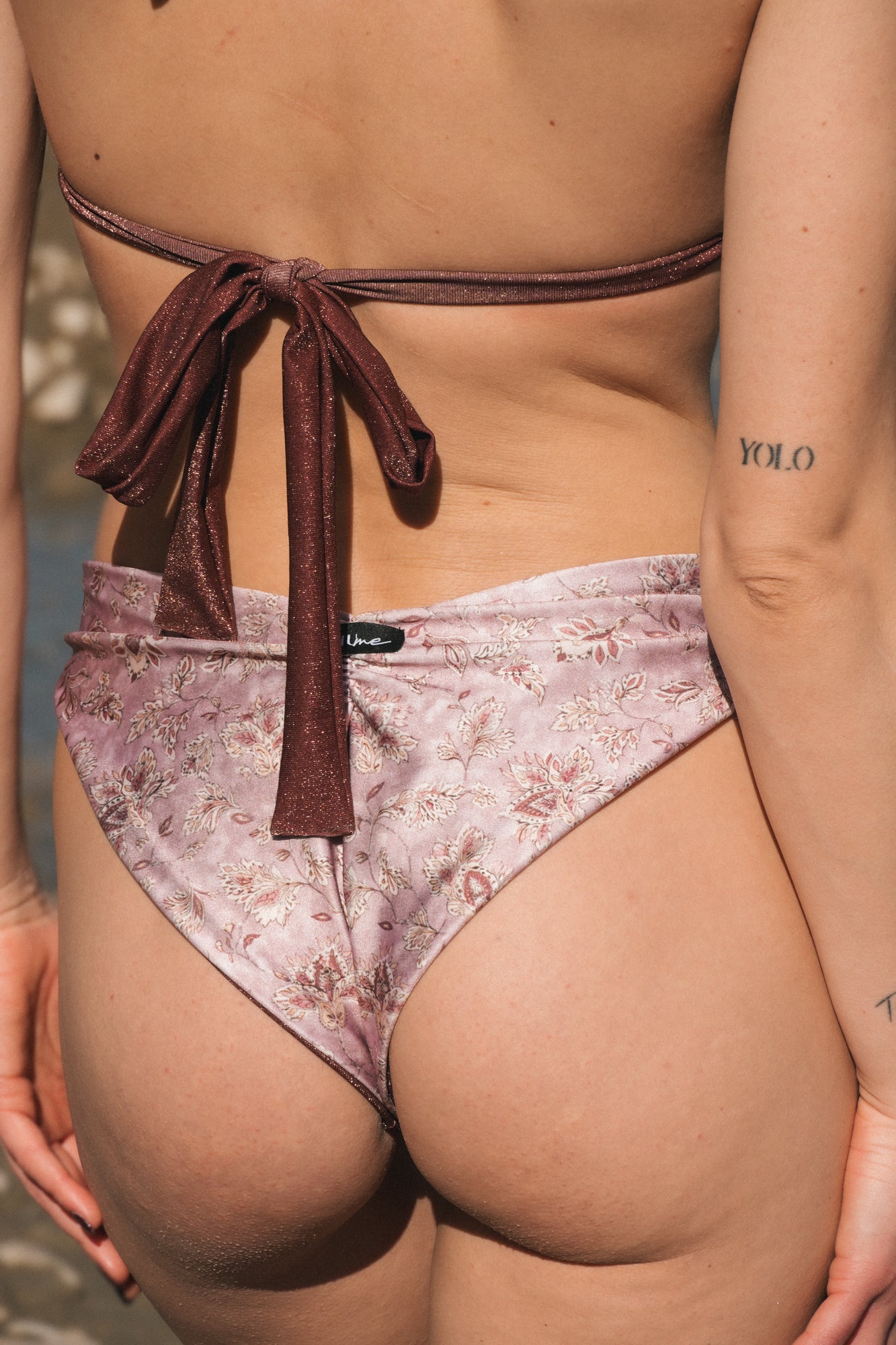 LIMA SLIP SHINY CHOCOLATE | DUST PAISLEY