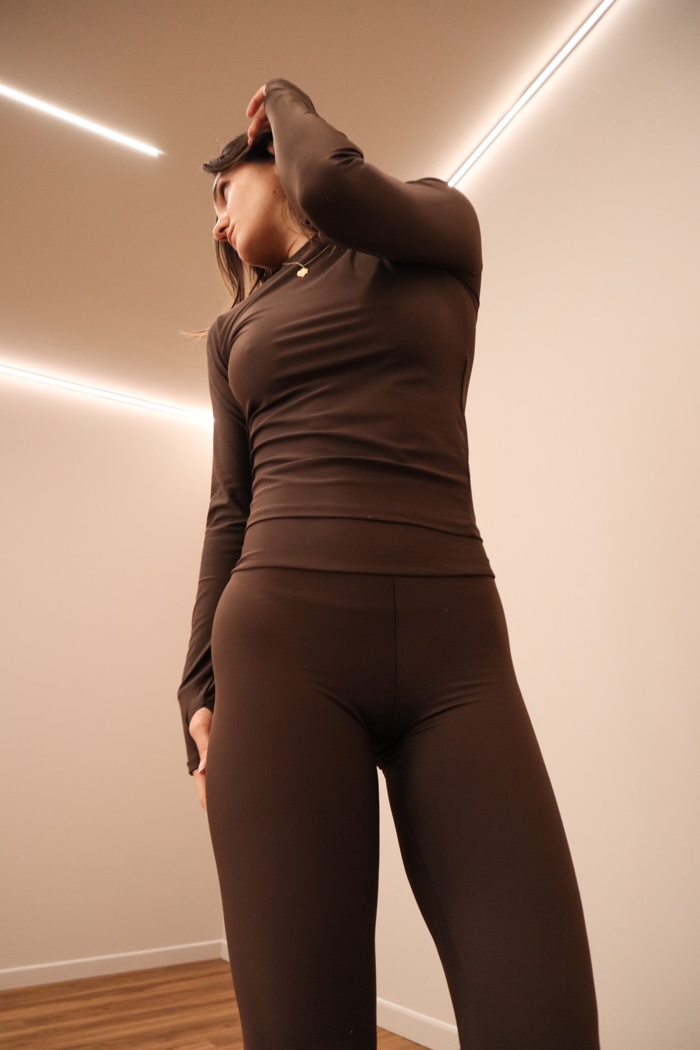 NIA SECOND SKIN TOP - ESPRESSO