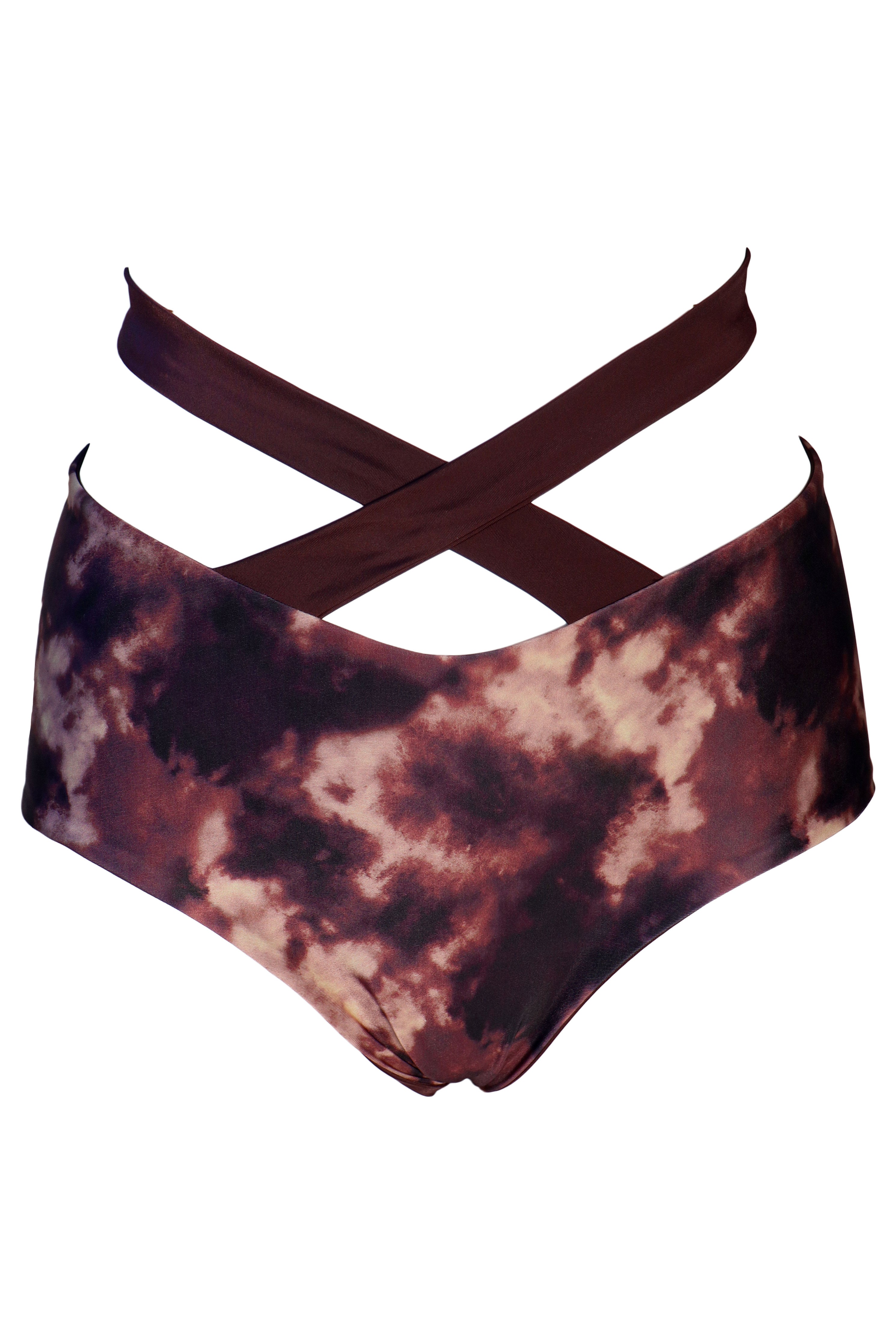 IRIS SLIP TIE DYE/DARK BURGUNDY